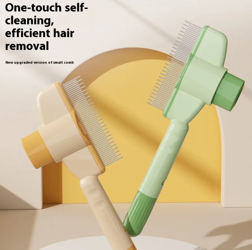 Self-Cleaning Pet Grooming Brush for Dogs & Cats