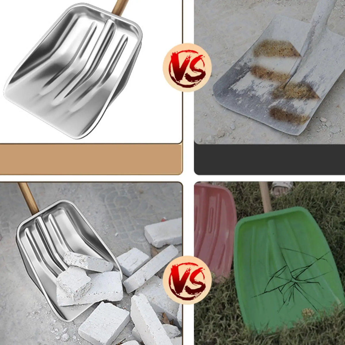 Stainless Steel Snow Removal Tool Agricultural Shovel Outdoor Snow Removal Shovel For Cleaning Snow Pushing Grain Rice