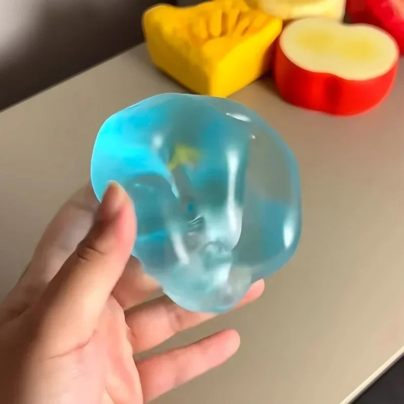A1 Maltose Squishy Toys Anti Stress Sensory Fidgets Toy Soft Simulated Transparent Blue Maltose Slow-rebound Decompression Toy