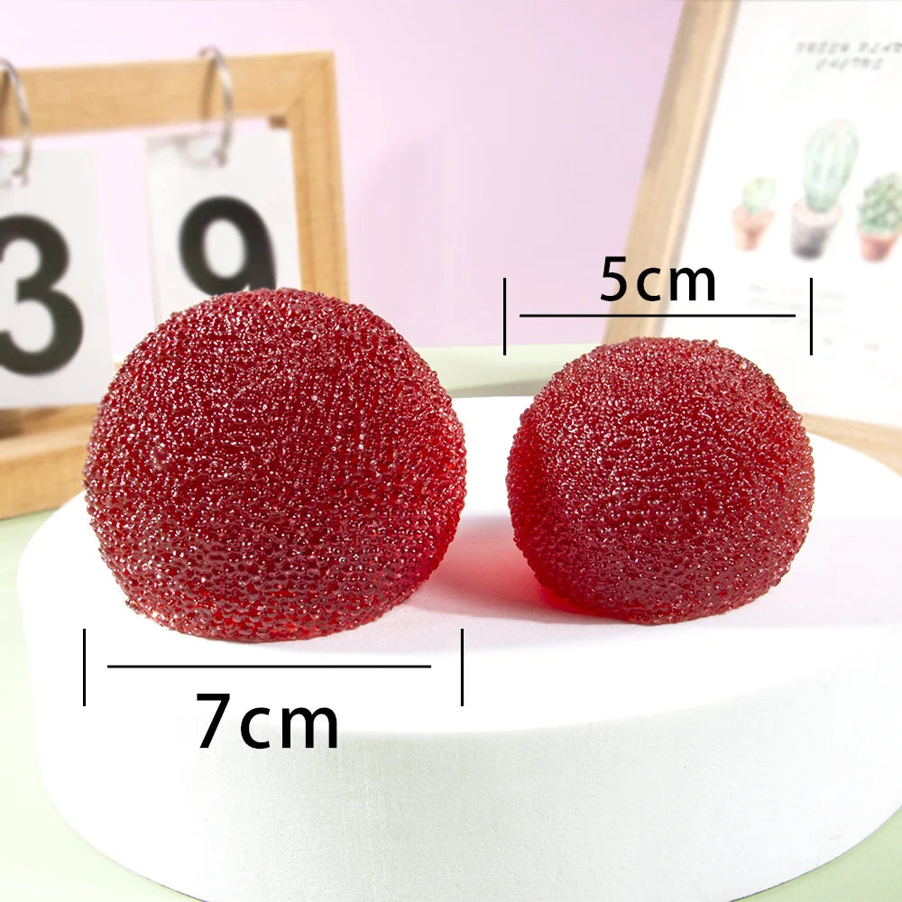 Slushy Bayberry Stress Ball Squishy Toy Shapeable Non-rebound Fidget Toys ASMR Slushy Squeeze Ball Anti Stress Rustling Sound