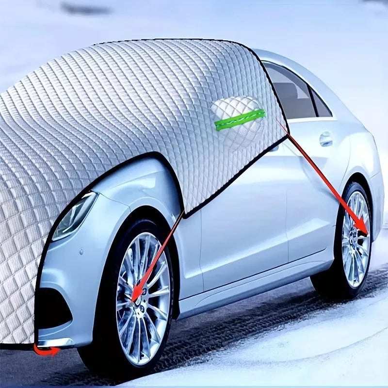 Enlarge Car Snow Cover Winter Windshield Snow Shield Windproof Waterproof Car Window Ice Cover Universal for Suv Sedan