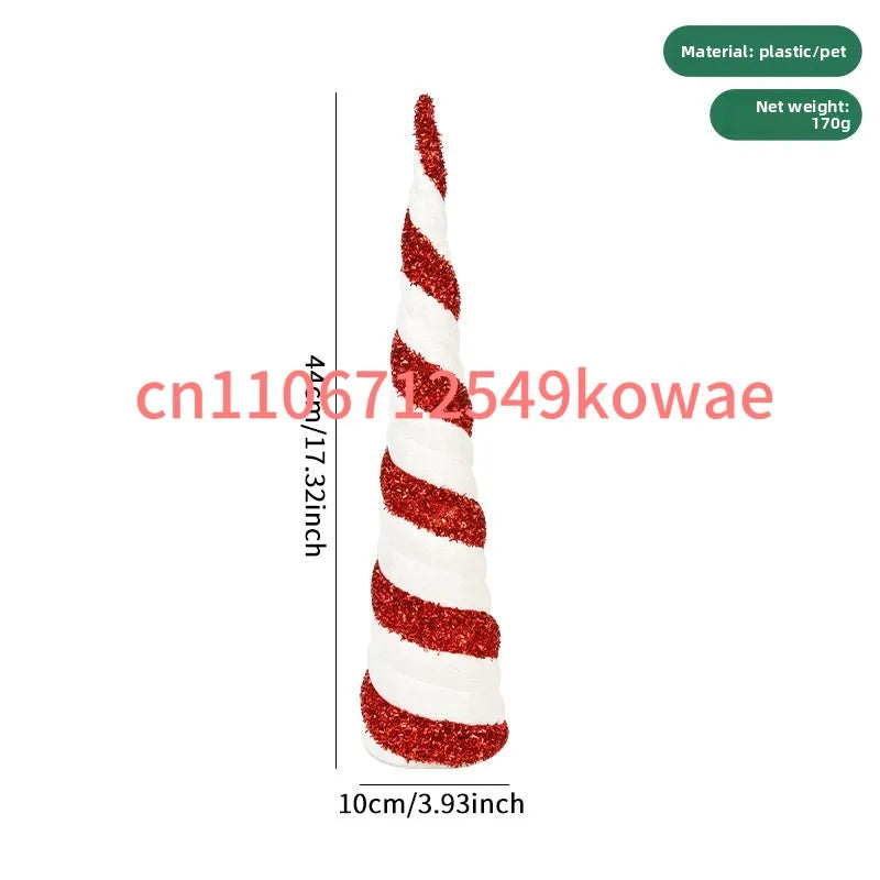 Christmas Decorations: Conical Tree Tower, Plastic V-shaped Tabletop Decoration, Window Display Coffee Shop Atmosphere