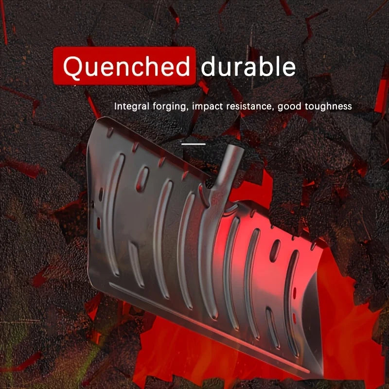 1 piece of snow shovel made of metal,more efficient snow removal, solid and durable, with bottom wheels to save effort