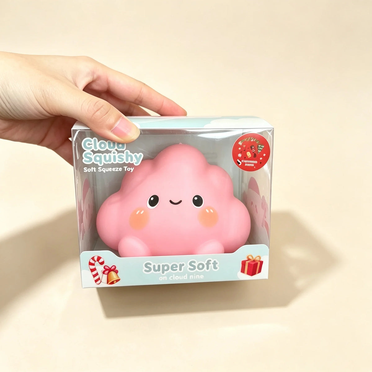 Squishy Cloud Shape Stress Relief Toy, Soft Silicone Sensory Fidget, Cute Kawaii Desk Decor for Adults