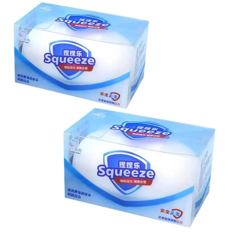 Squishy Soap Stress-Relief Fidget Toy Soft Simulated Soap Squeeze Toy Anti-Anxiety Slow Rebound Relaxing Toy Decompression Gift