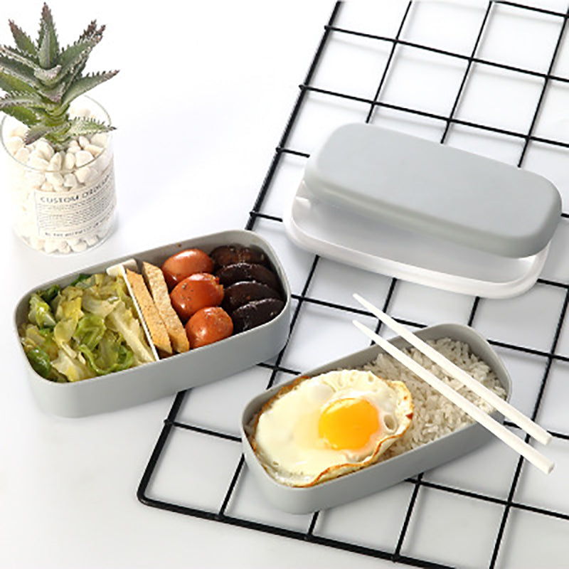 Portion-Control Double-Layer Bento Box