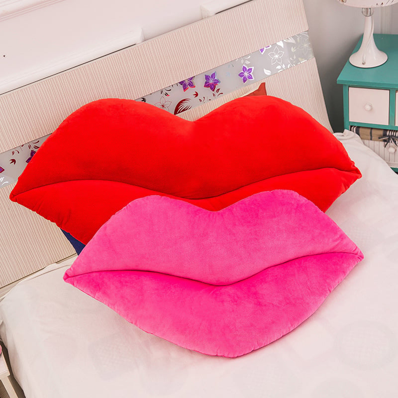 Plush Lips Accent Pillow