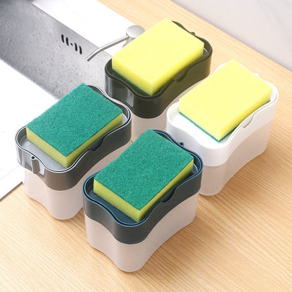 Kitchen Soap Dispenser with Sponge Holder