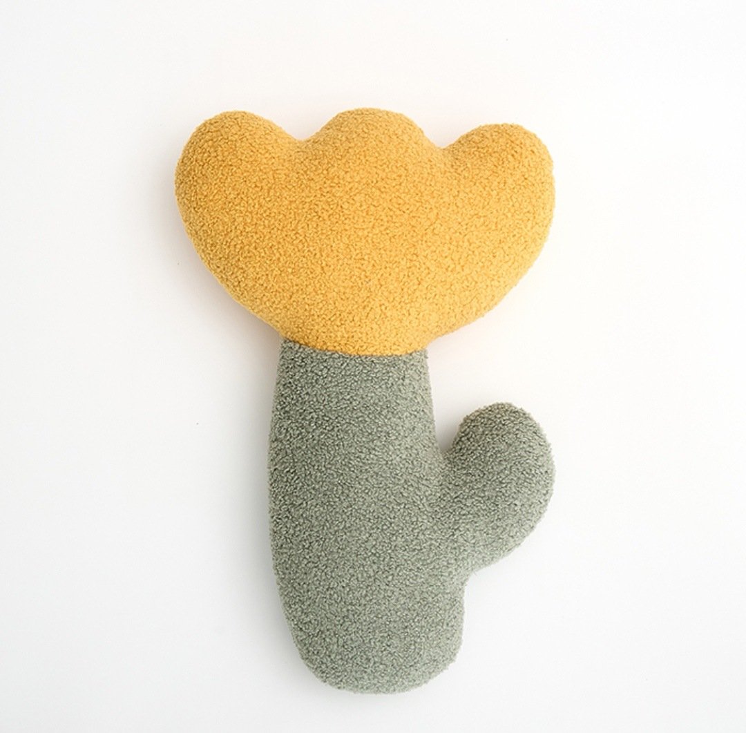 Teddy Plush Flower Pillow