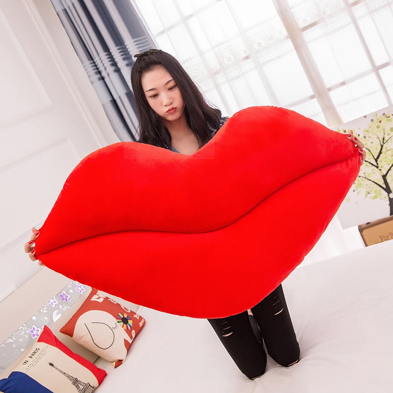 Plush Lips Accent Pillow
