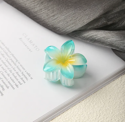 Mini Plumeria Flower Claw Clip