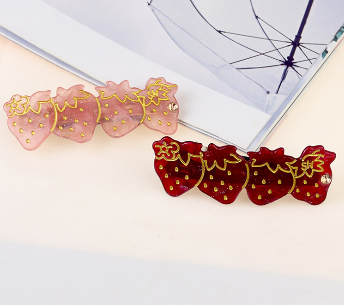 Strawberry Half-Up Hair Clip