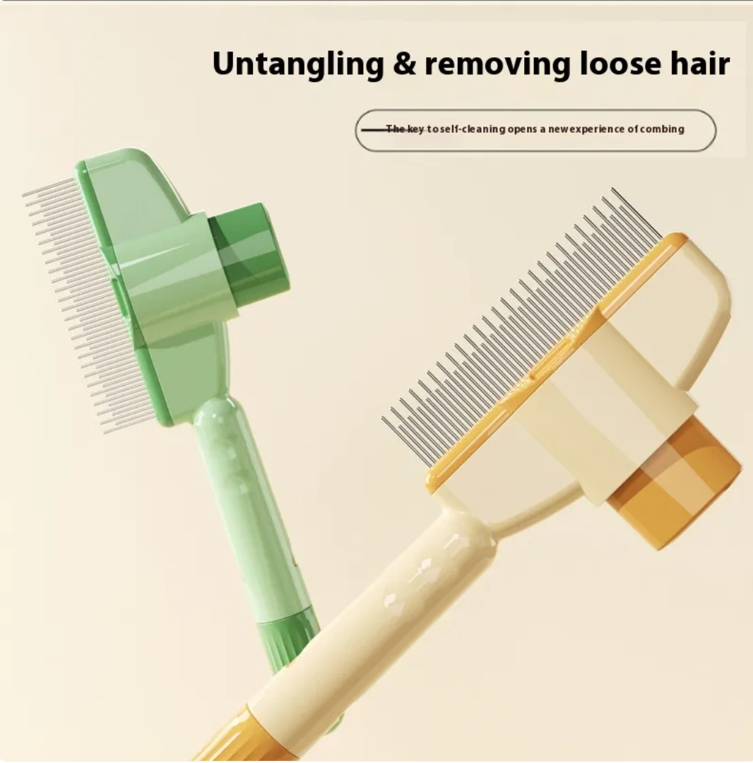 Self-Cleaning Pet Grooming Brush for Dogs & Cats
