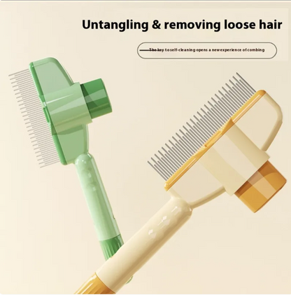 Self-Cleaning Pet Grooming Brush for Dogs & Cats