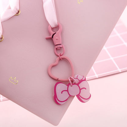 Heart & Bow Bag Charm Keychain