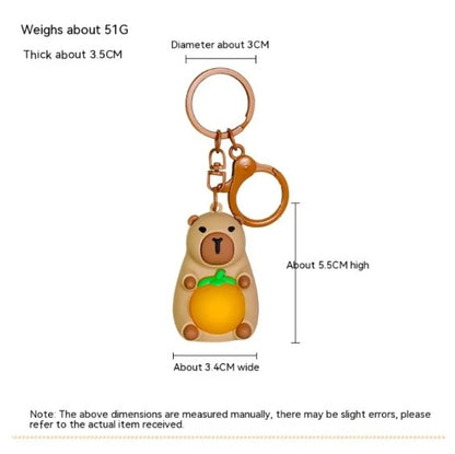 Glow-in-the-Dark Capybara Keychain