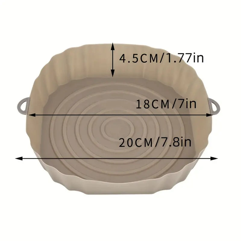 Reusable Air Fryer Silicone Liner, 7.8in Non-Stick Pad