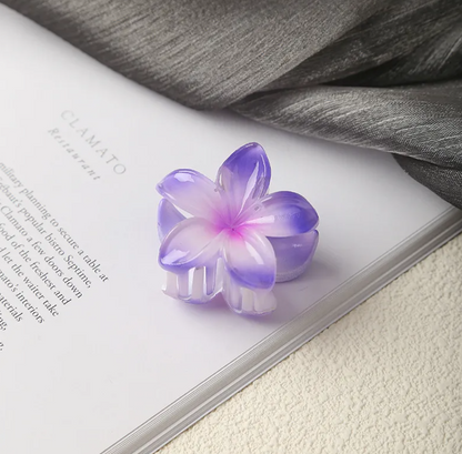 Mini Plumeria Flower Claw Clip
