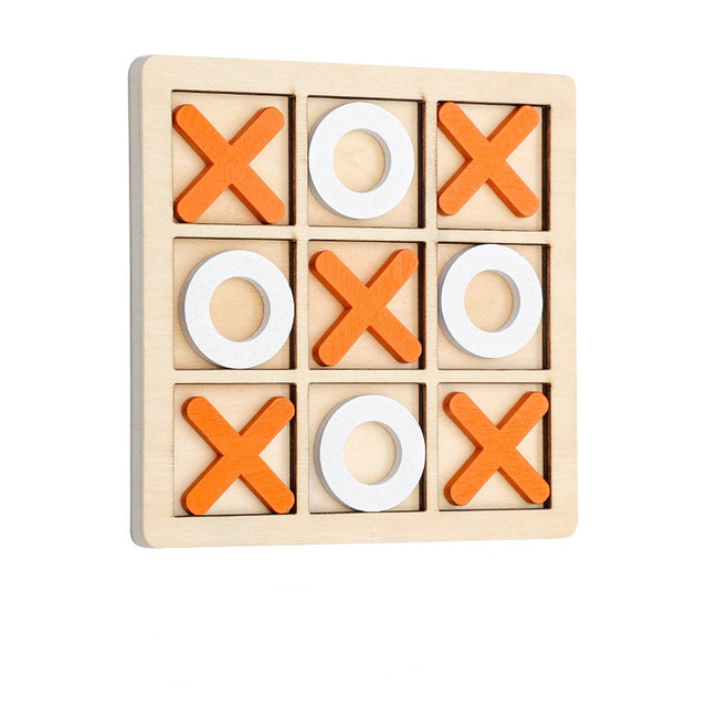 Mini Wooden Tic-Tac-Toe Game