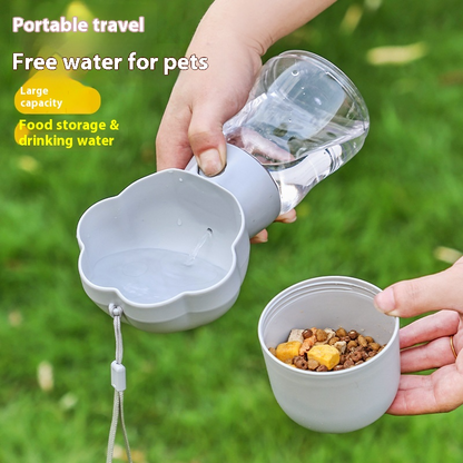 2-in-1 Portable Dog Water & Snack Bottle