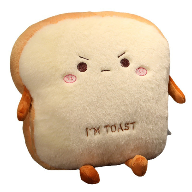 Toast Emoji Plush Pillow & Hand Warmer