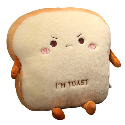 Toast Emoji Plush Pillow & Hand Warmer