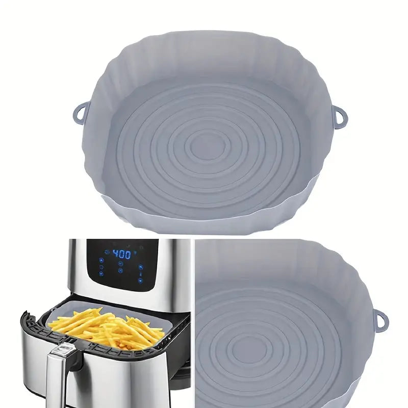 Reusable Air Fryer Silicone Liner, 7.8in Non-Stick Pad