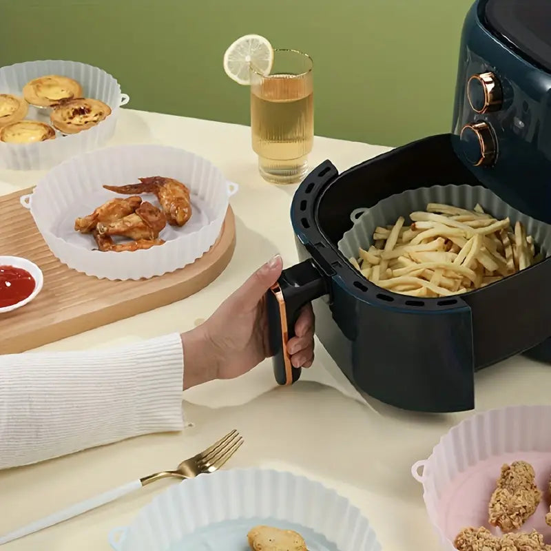 Reusable Air Fryer Silicone Liner, 7.8in Non-Stick Pad