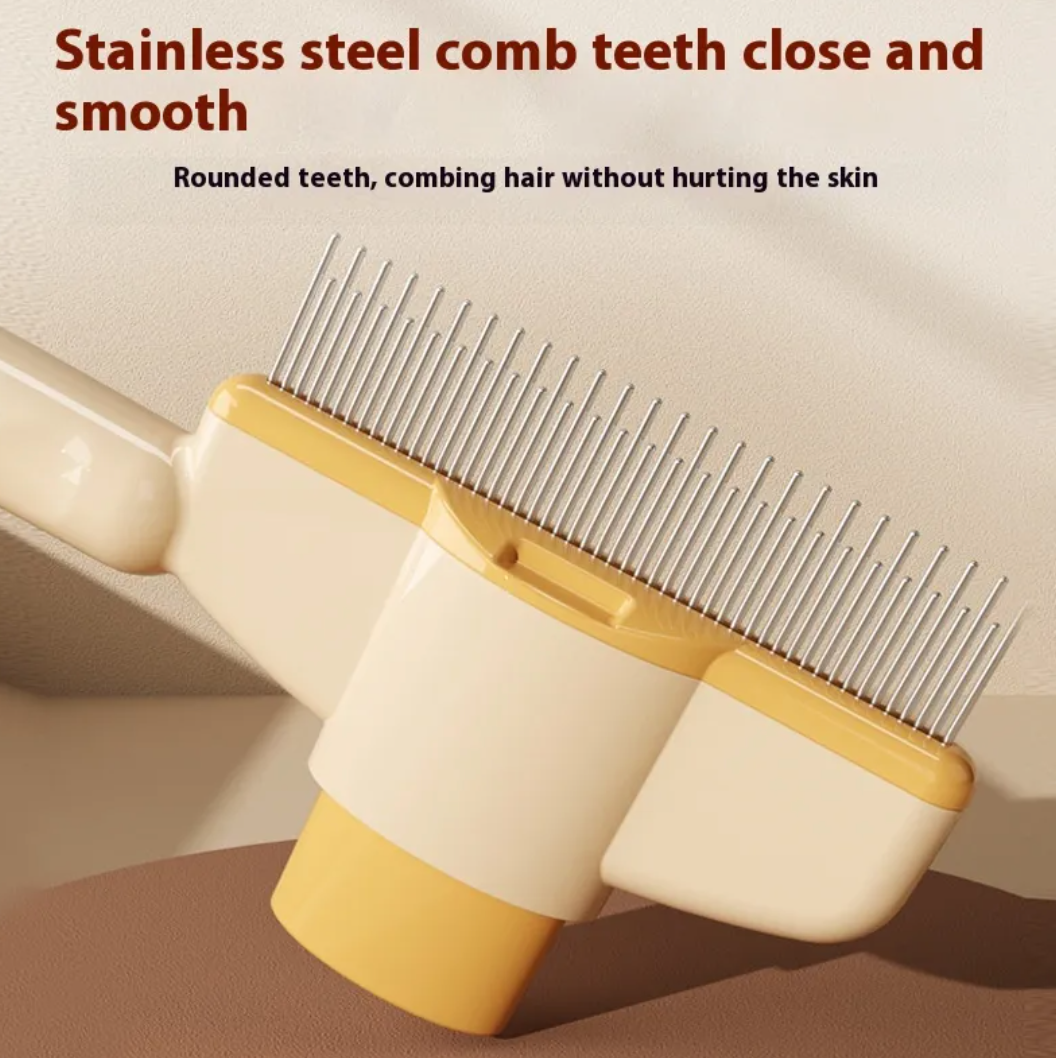 Self-Cleaning Pet Grooming Brush for Dogs & Cats