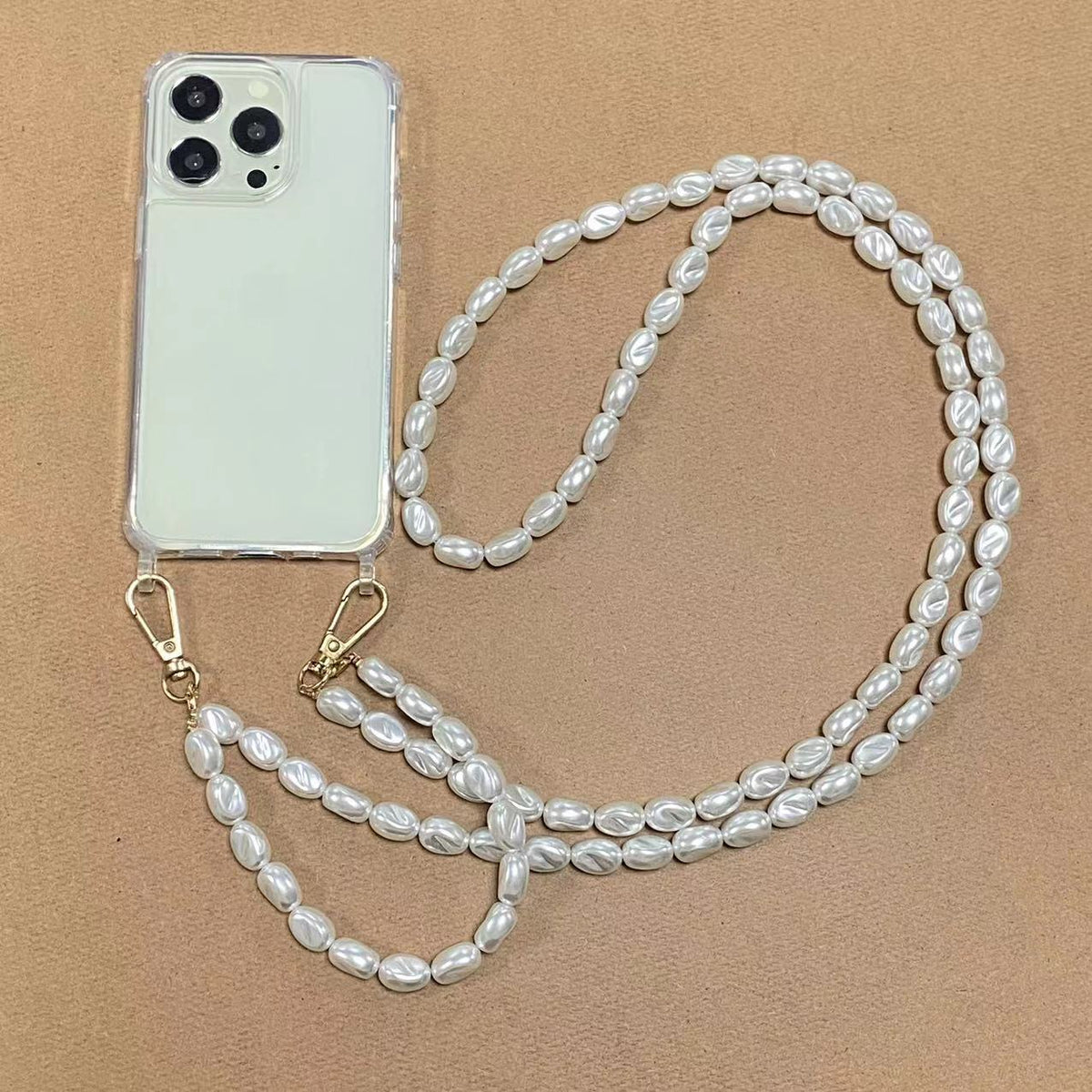Pearl Strap Crossbody Phone Case