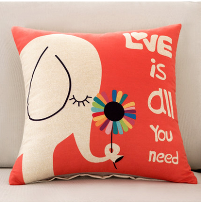 Cartoon Cat Cushion with Pillow Core