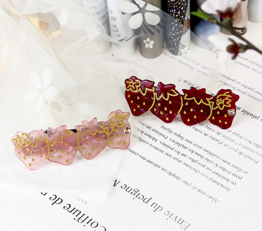 Strawberry Half-Up Hair Clip