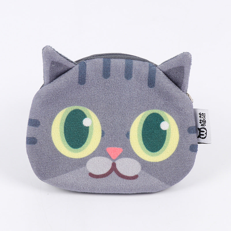 3D Cat Face Mini Coin Purse