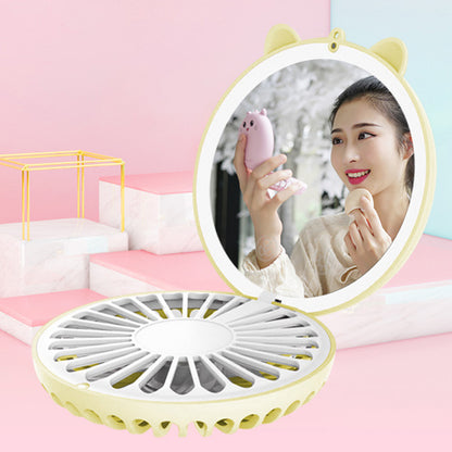 Mini Fan + Makeup Mirror