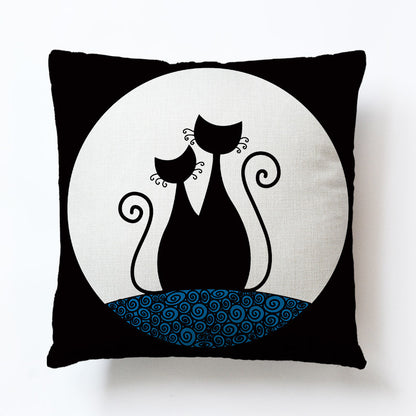 Cat Emoji Cushion Cover