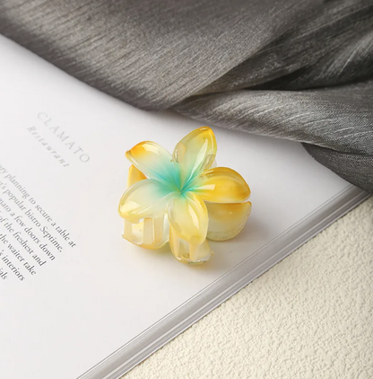 Mini Plumeria Flower Claw Clip