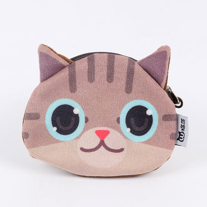 3D Cat Face Mini Coin Purse