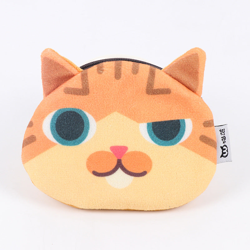 3D Cat Face Mini Coin Purse