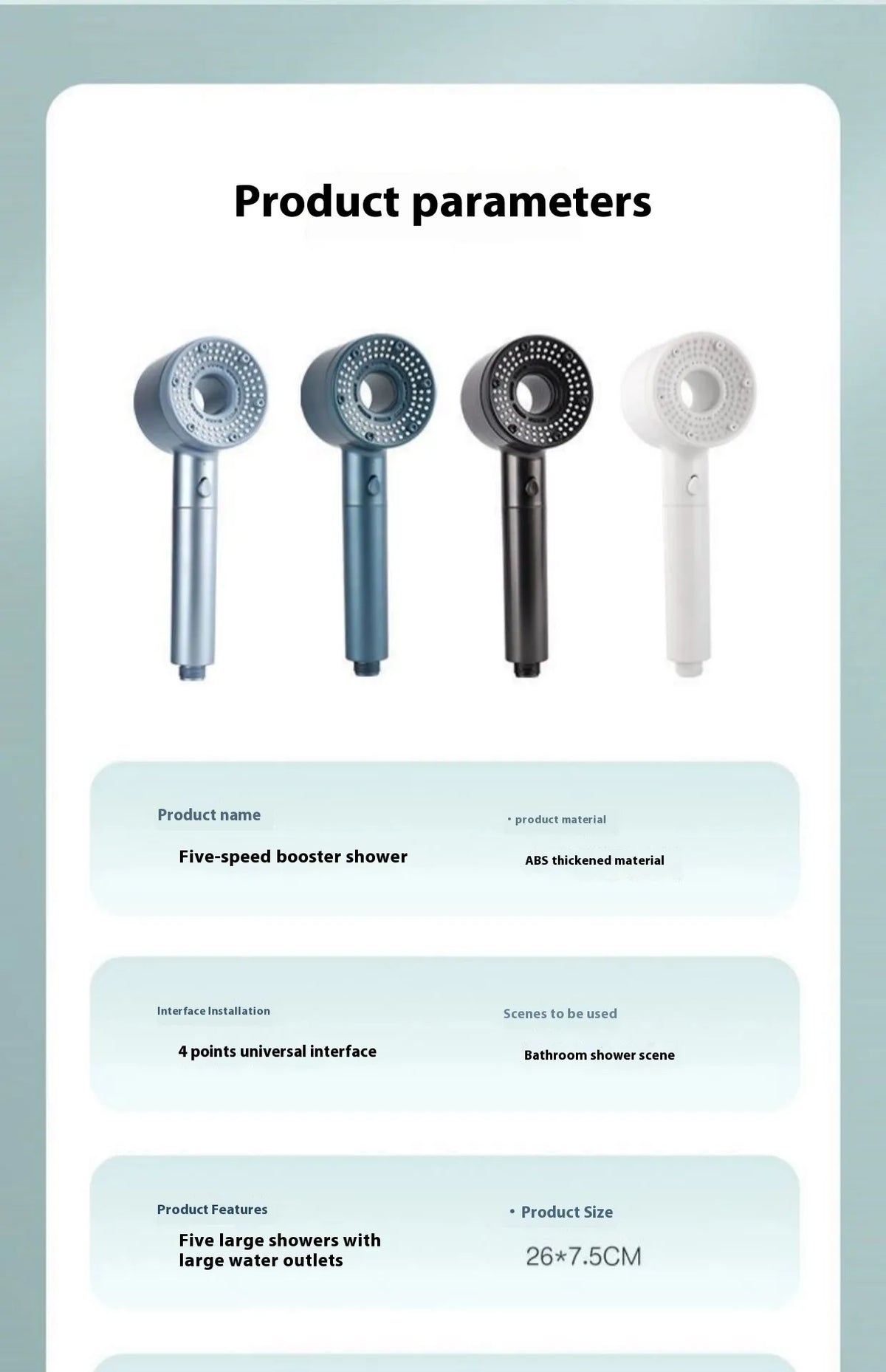 High-Pressure Filtered Shower Head