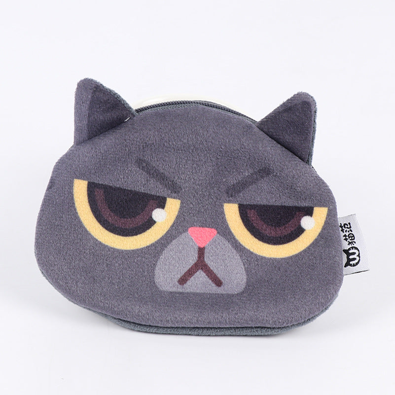 3D Cat Face Mini Coin Purse