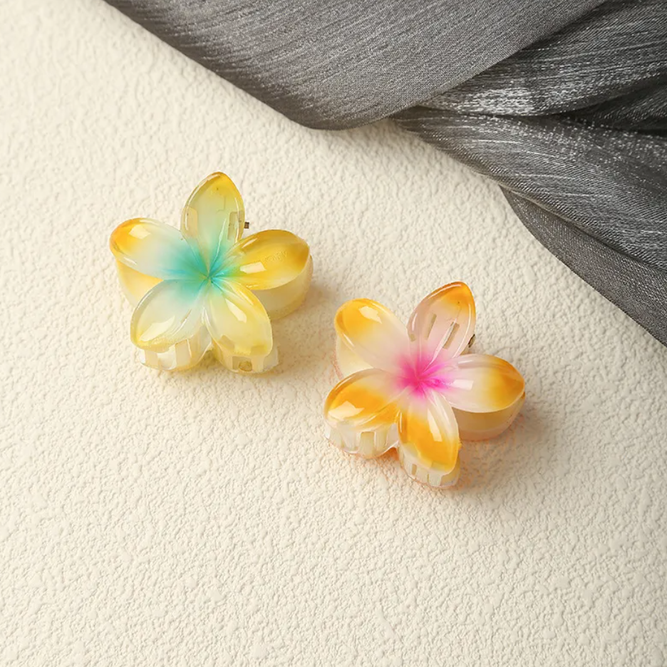 Mini Plumeria Flower Claw Clip