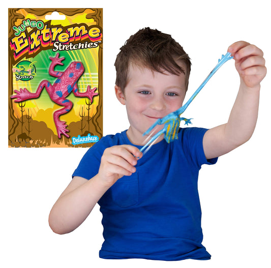 Jumbo Extreme Stretchies - Frog from Deluxebase. Large Stretchy Frog Toy. Squishy Animal Figure for a Stress Relief Toys and Fidget Toys. Great Kids Party Favors and Sensory Toys.