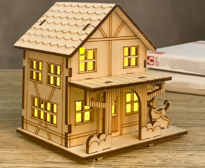 DIY Miniature Dollhouse with LED Light