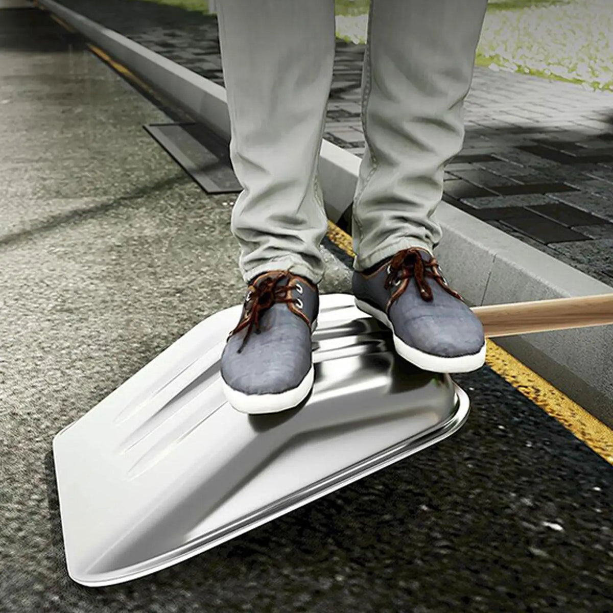 Stainless Steel Snow Removal Tool Agricultural Shovel Outdoor Snow Removal Shovel For Cleaning Snow Pushing Grain Rice