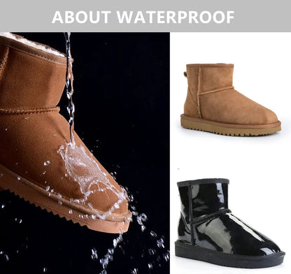 Snow Boots Women Waterproof Australia Winter Warm Shoes Non-slip Rubber Sole 100% Genuine Cowhide Leather Big Size Wholesale