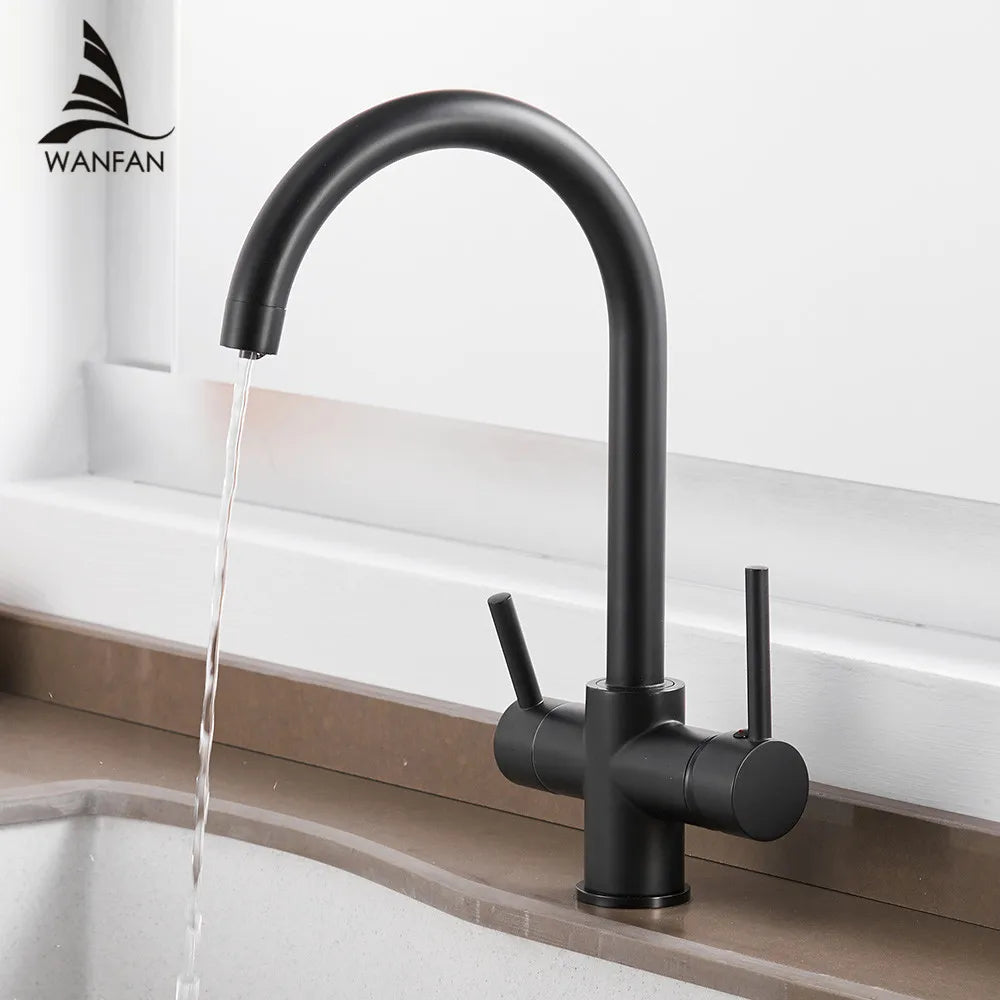 Black Kitchen Faucets Waterfilter Taps Kitchen Faucets Mixer Drinking Water Filter Faucet Kitchen Sink Tap Water Tap WF-0180