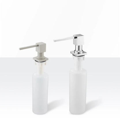 Deck Mounted Kitchen Soap Dispensers Square Pump Chrome Finished Soap Dispensers for Kitchen Built in Counter top Dispenser 2306