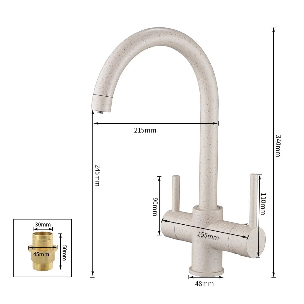 Black Kitchen Faucets Waterfilter Taps Kitchen Faucets Mixer Drinking Water Filter Faucet Kitchen Sink Tap Water Tap WF-0180