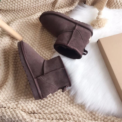 Snow Boots Women Waterproof Australia Winter Warm Shoes Non-slip Rubber Sole 100% Genuine Cowhide Leather Big Size Wholesale