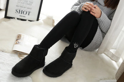 Snow Boots Women Waterproof Australia Winter Warm Shoes Non-slip Rubber Sole 100% Genuine Cowhide Leather Big Size Wholesale